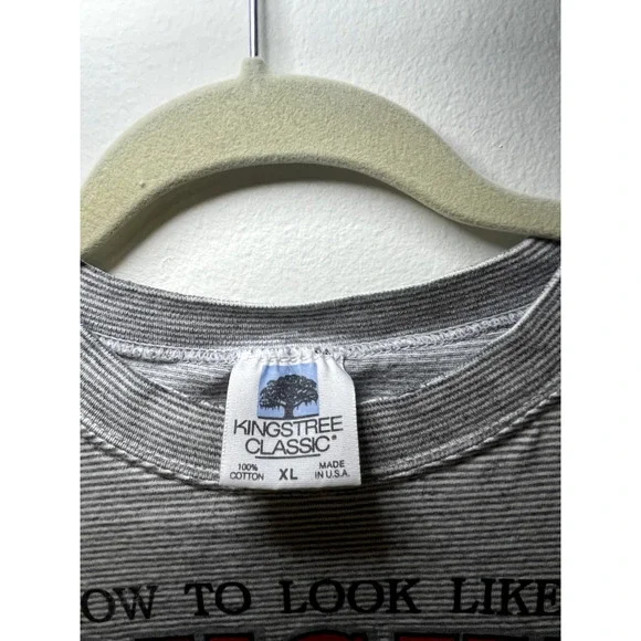 Grey & White Single-Stitch 1993 Vintage "How to Look Like a Trucker" Tee Size XL - Picture 6 of 13